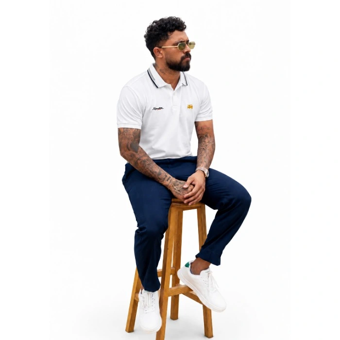 Signature Mens Lion Logo Polo T Shirt